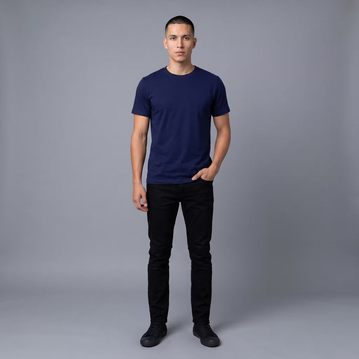Camiseta Tela Fría Azul Marino