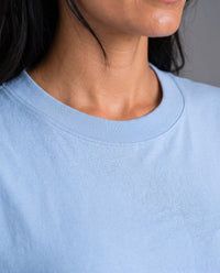 Camiseta Oversize Mujer Celeste