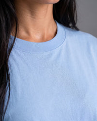 Camiseta Oversize Mujer Celeste