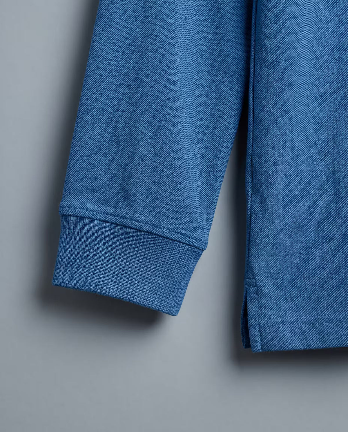Polo Manga Larga Azul