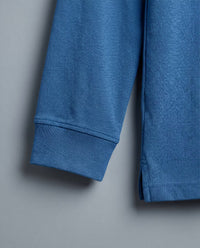 Polo Manga Larga Azul