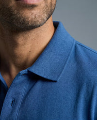 Polo Manga Larga Azul
