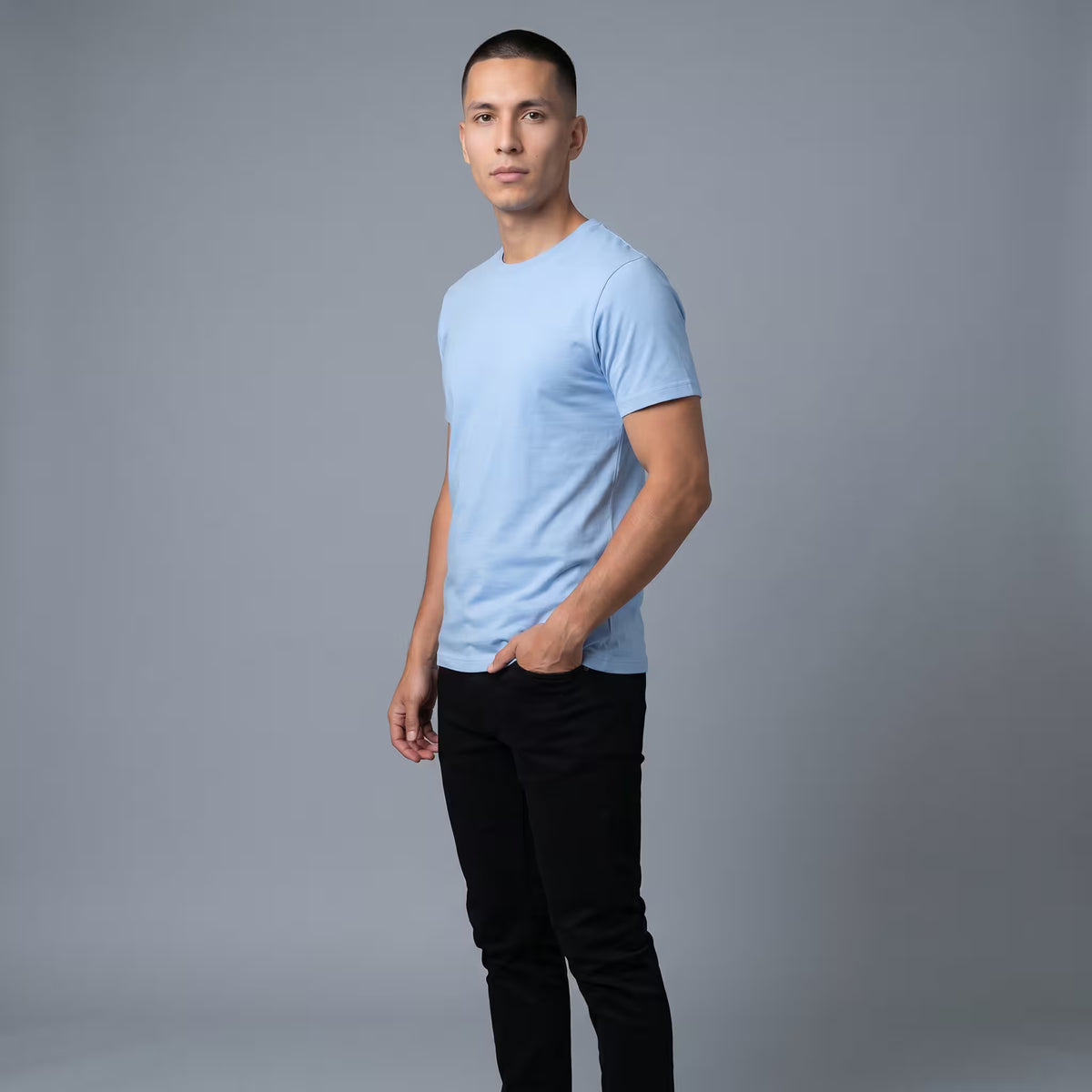 Camiseta Tela Fría Azul Cielo