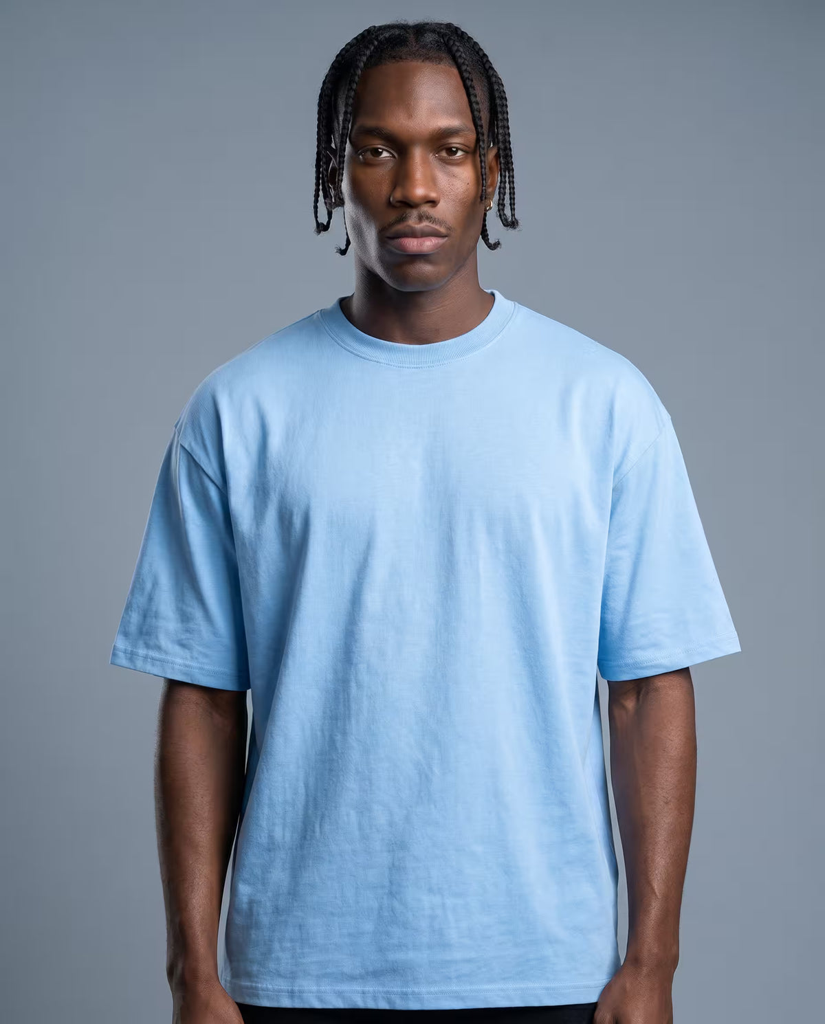 Camiseta Oversize Azul Claro
