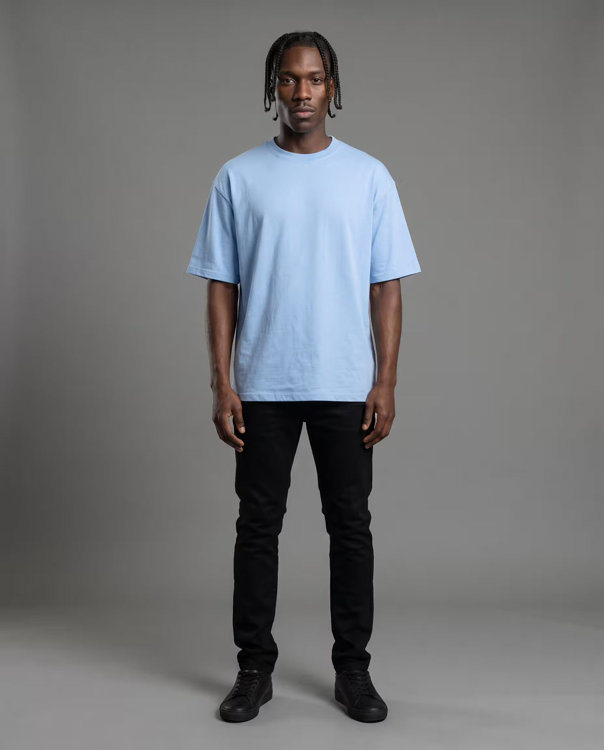 Camiseta Oversize Azul Claro