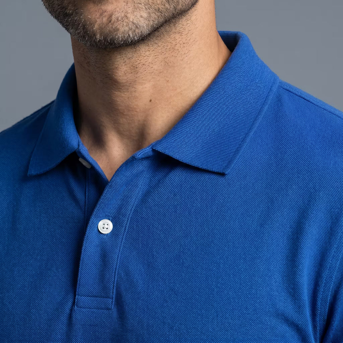 Polo Manga Corta Azul Rey