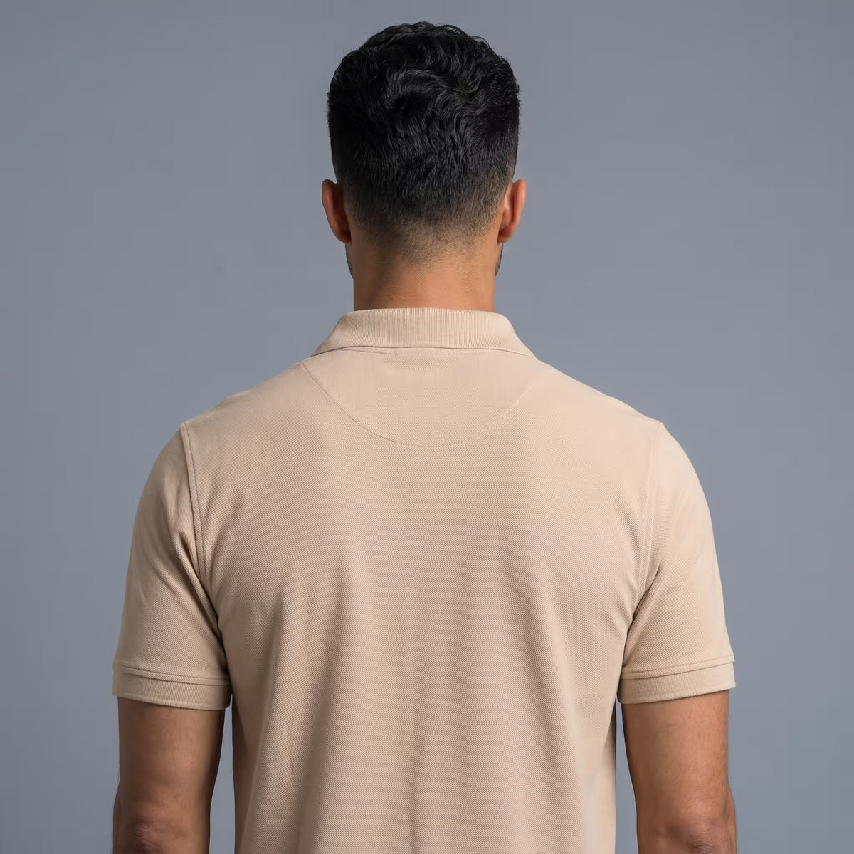 Polo Manga Corta Camel