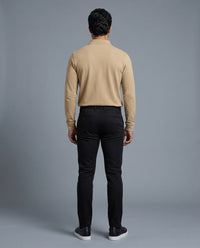 Polo Manga Larga Camel