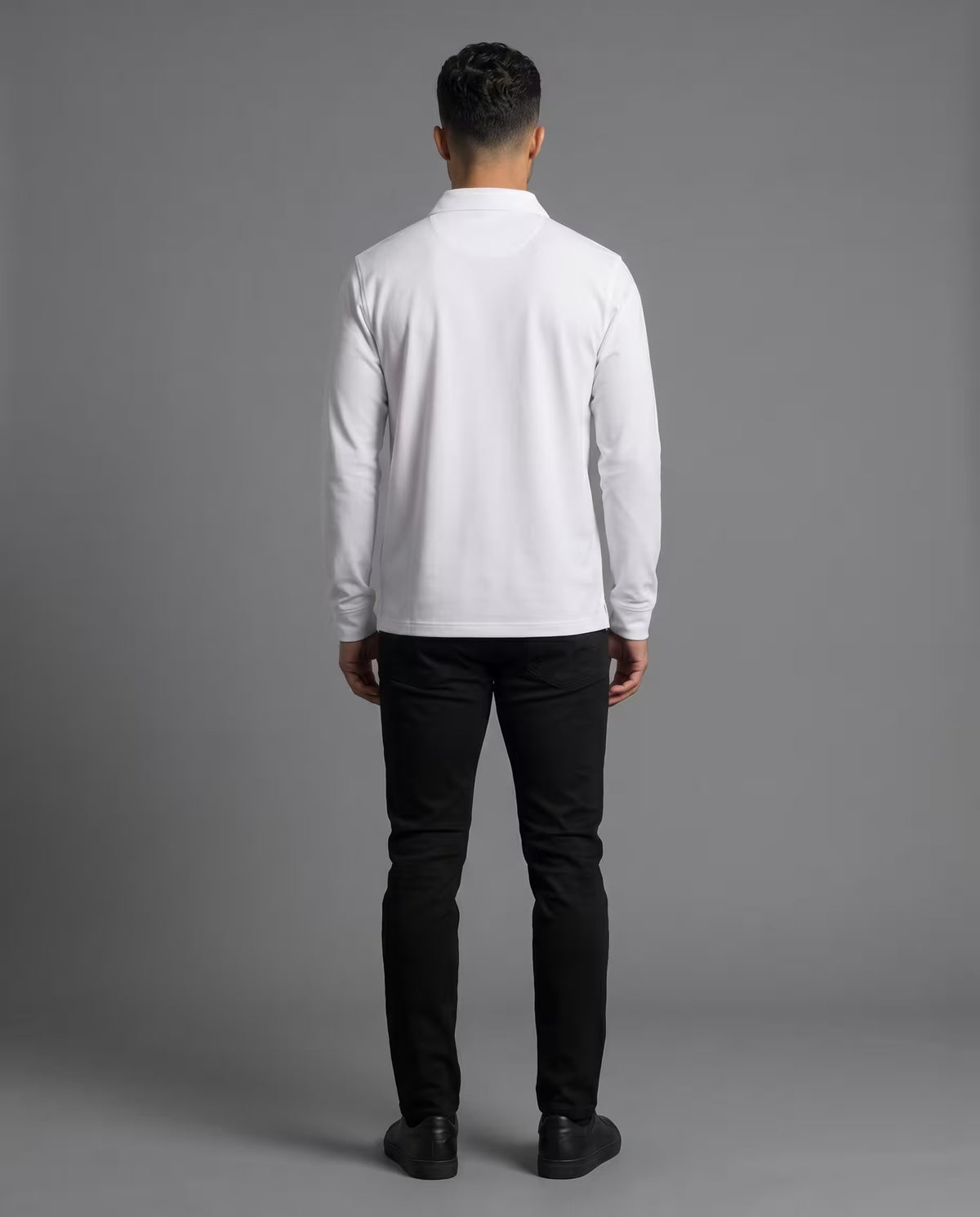 Polo Manga Larga Blanco
