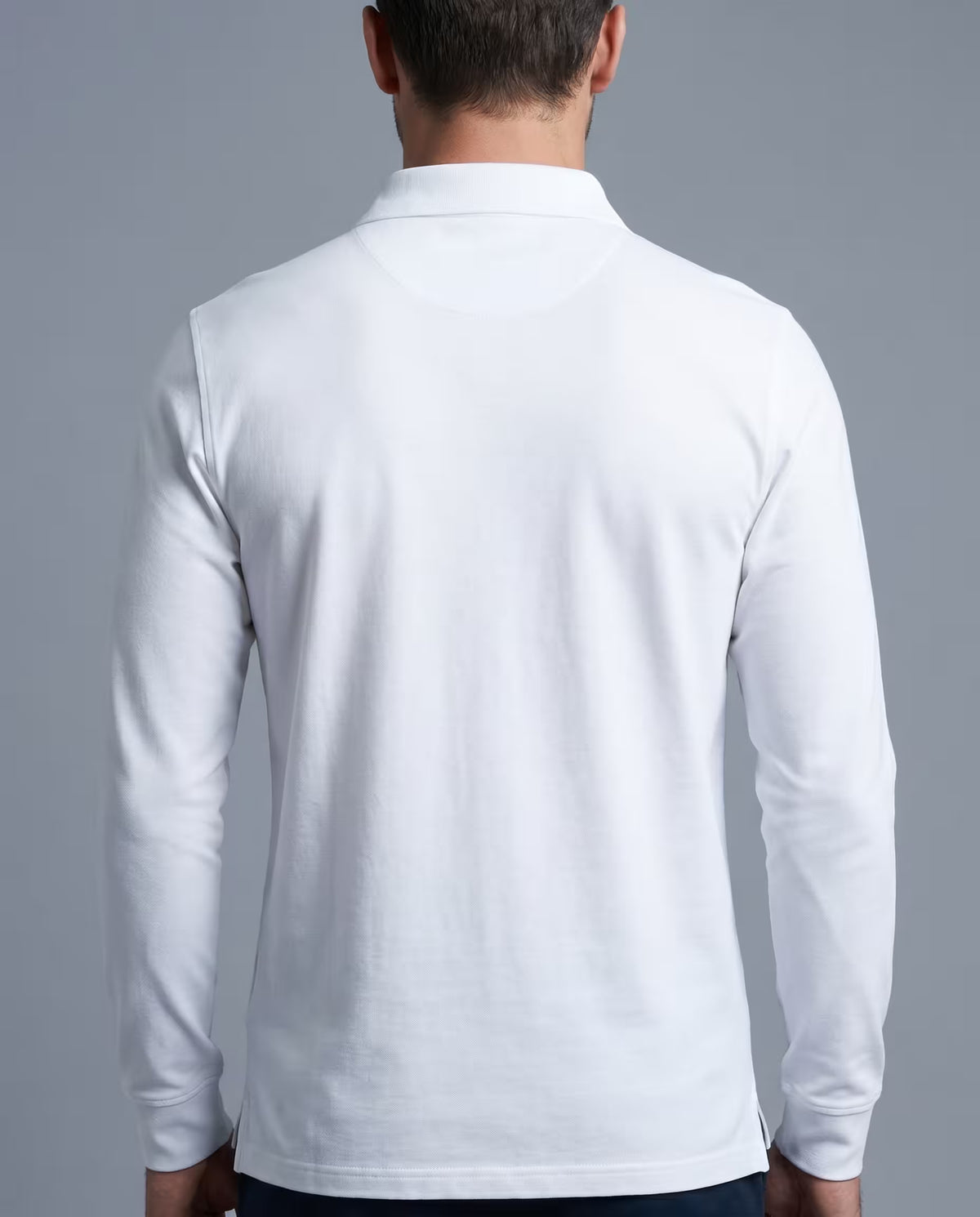 Polo Manga Larga Blanco