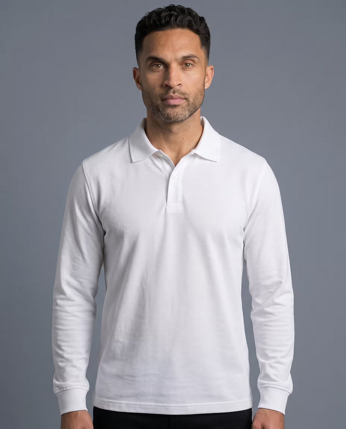 Polo Manga Larga Blanco