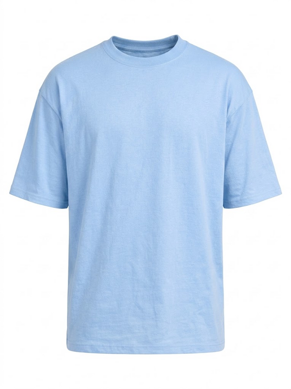 Camiseta Oversize Azul Claro