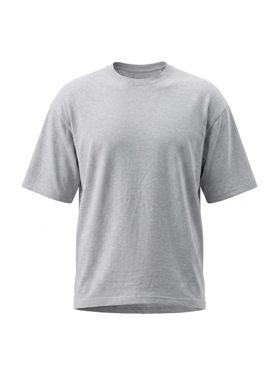 Camiseta Oversize Gris Claro