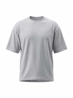 Camiseta Oversize Gris Claro