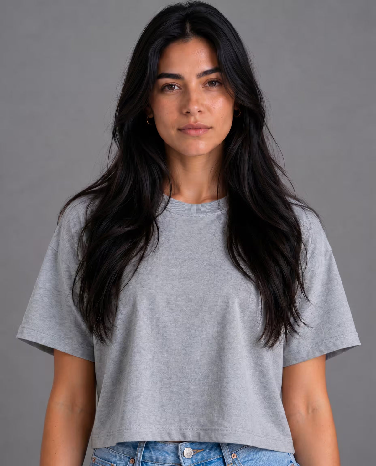 Camiseta Oversize Mujer Gris