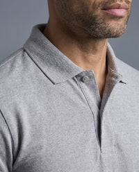 Polo Manga Larga Gris