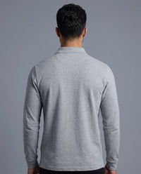 Polo Manga Larga Gris