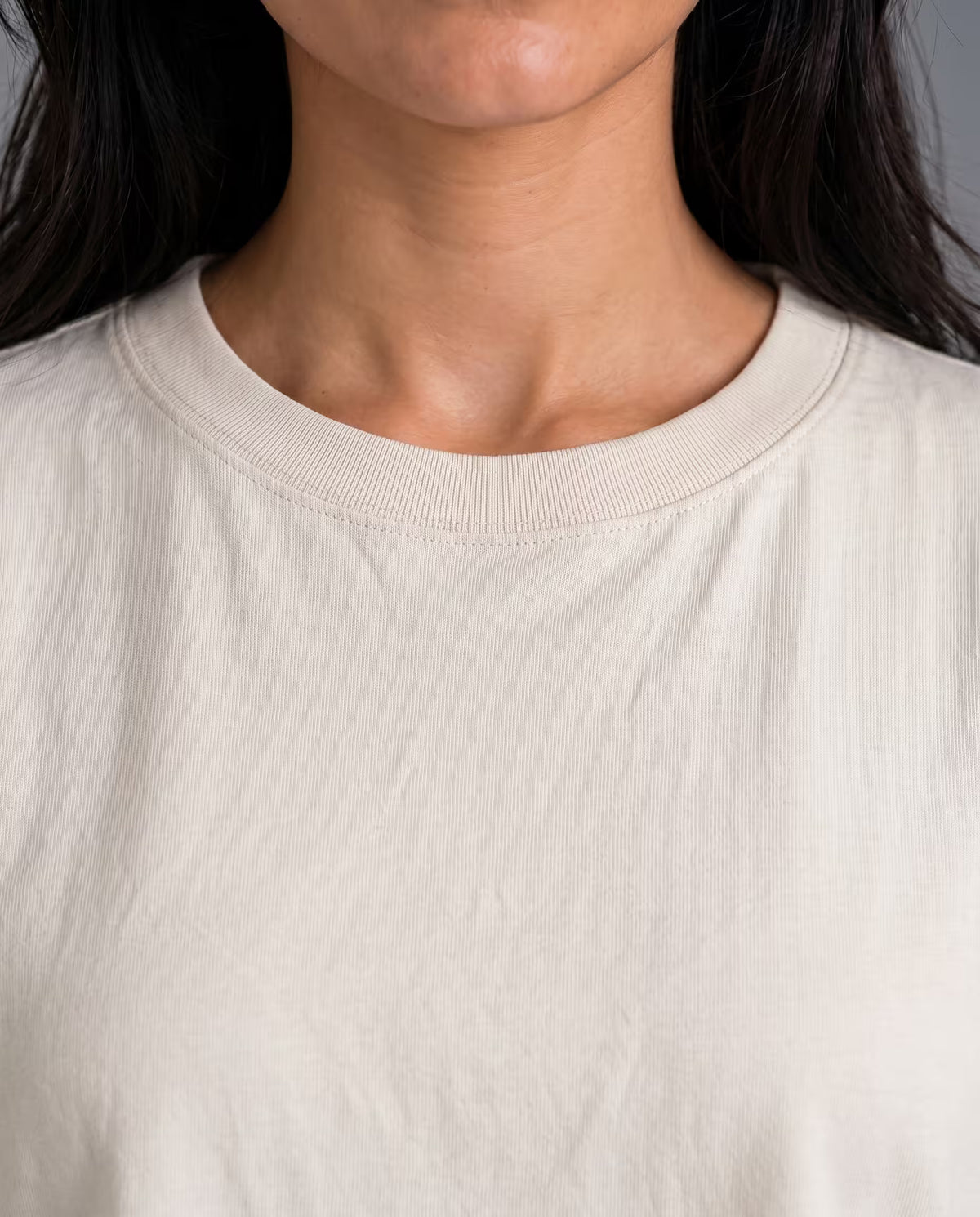 Camiseta Oversize Mujer Marfil