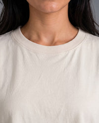 Camiseta Oversize Mujer Marfil