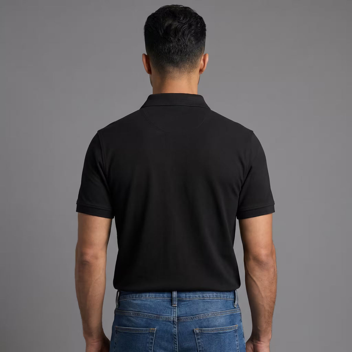 Polo Manga Corta Negro