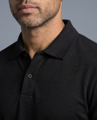 Polo Manga Larga Negro