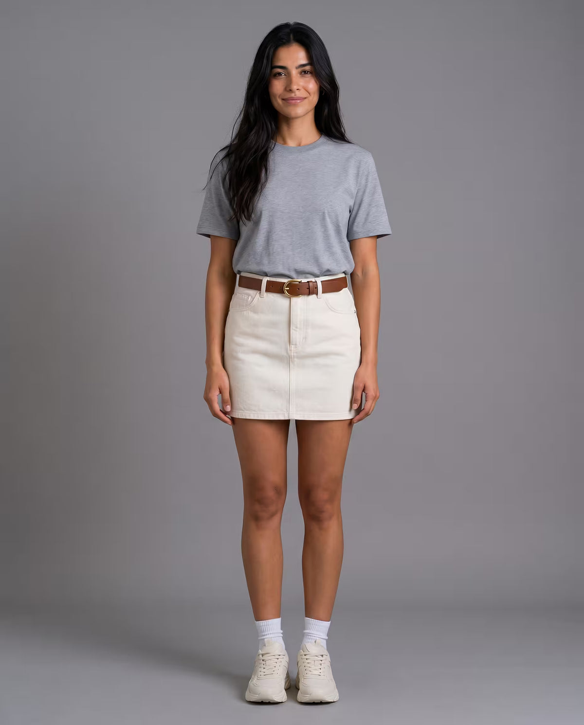 Camiseta Oversize Mujer Gris