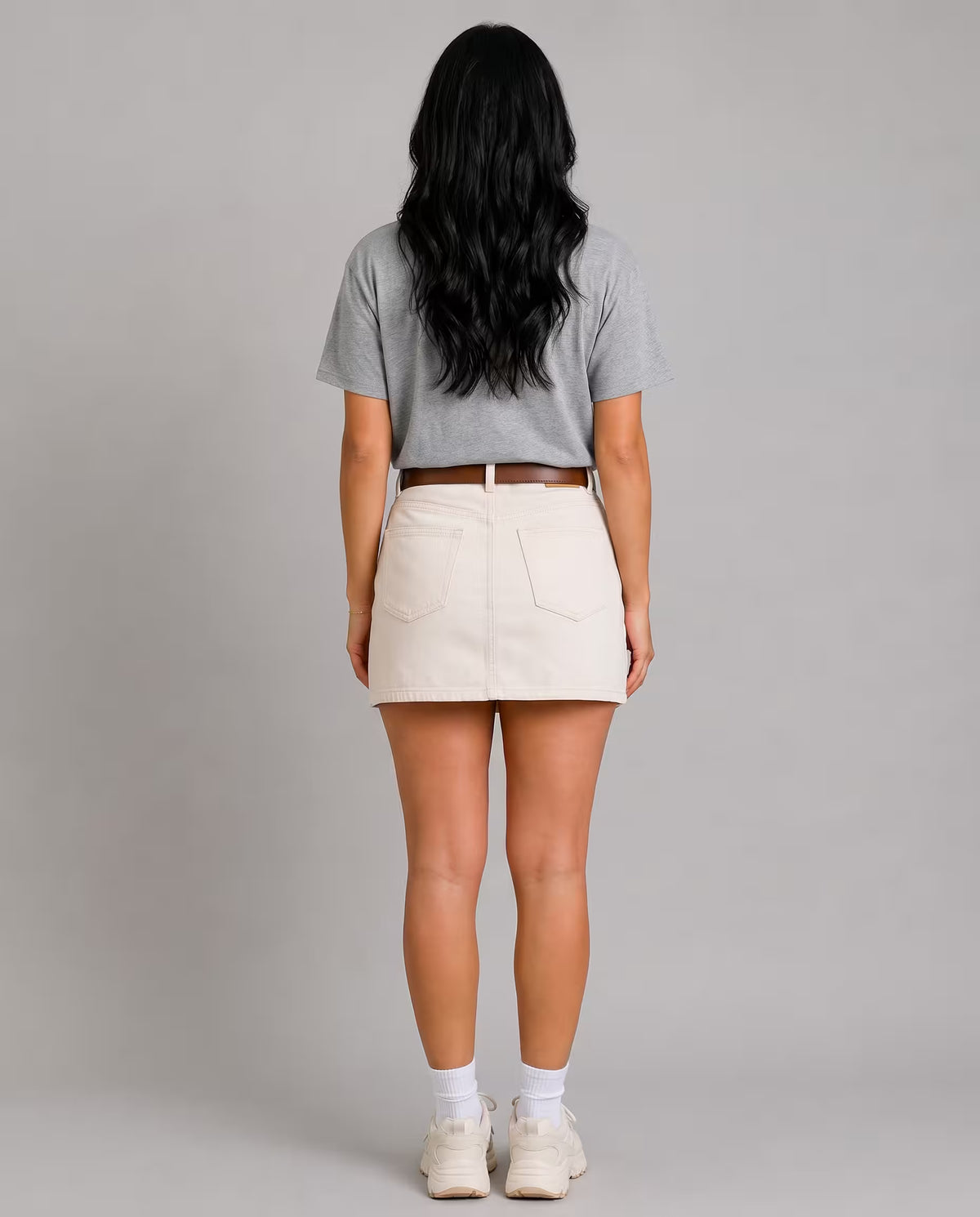 Camiseta Oversize Mujer Gris