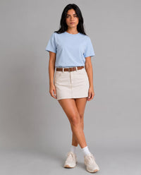 Camiseta Oversize Mujer Celeste