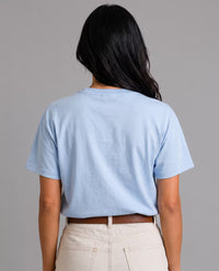 Camiseta Oversize Mujer Celeste
