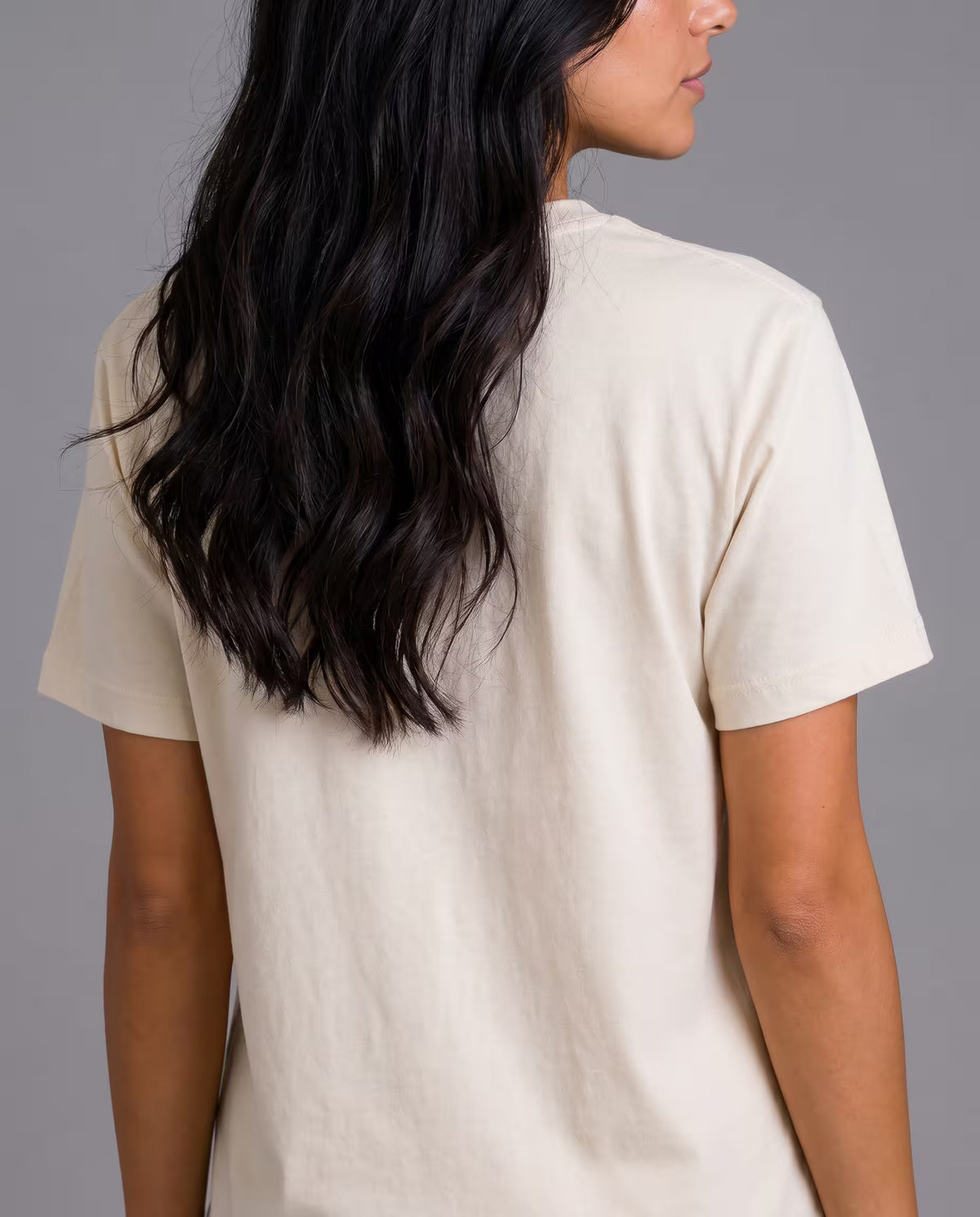 Camiseta Oversize Mujer Marfil