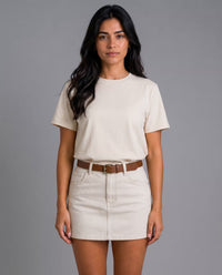 Camiseta Oversize Mujer Marfil