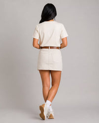 Camiseta Oversize Mujer Marfil