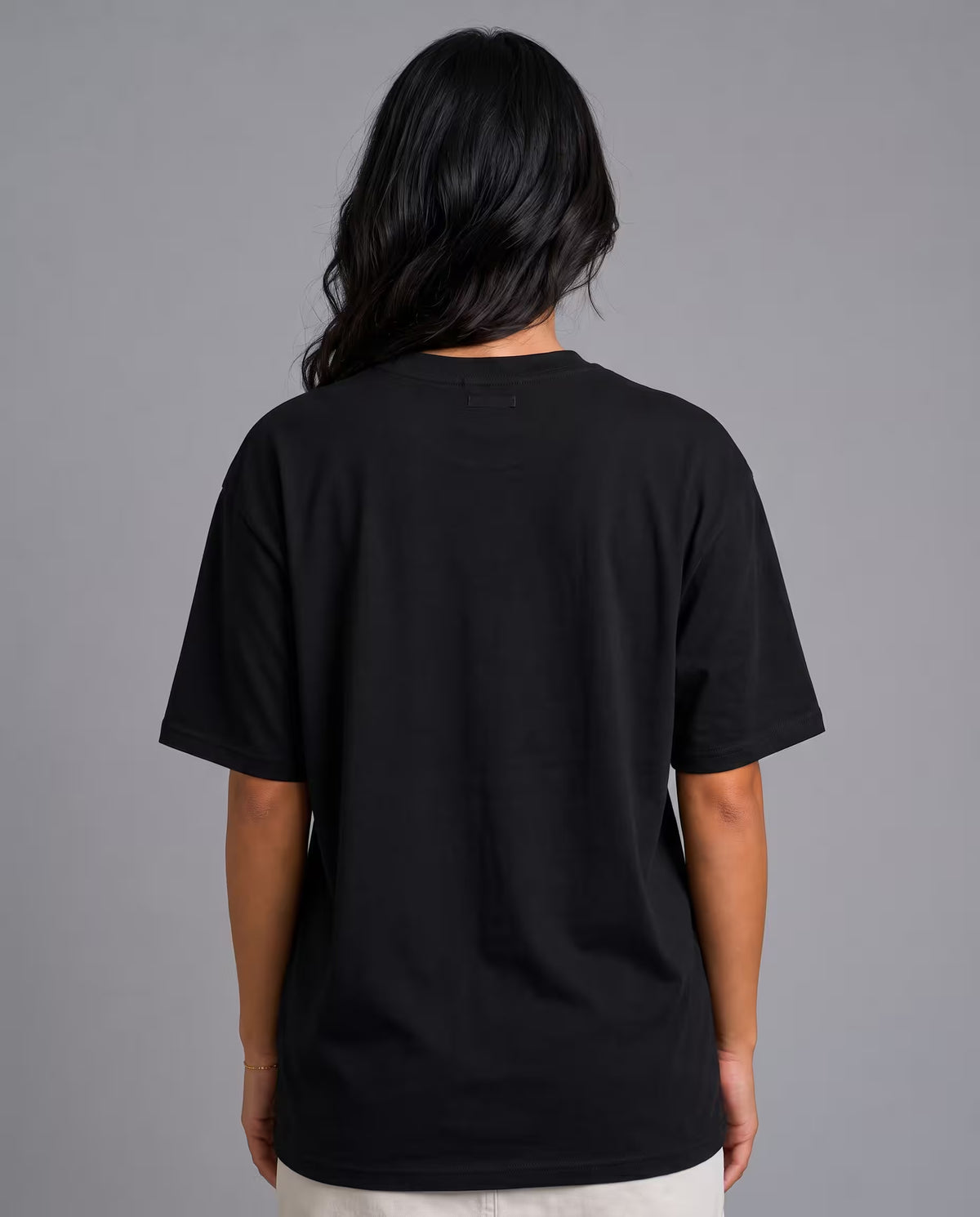 Camiseta Oversize Mujer Negro