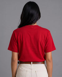 Camiseta Oversize Mujer Rojo