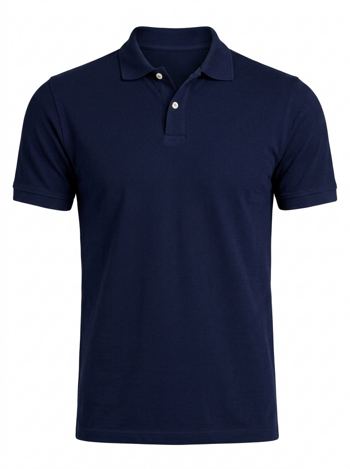 Polo Manga Corta Azul Marino