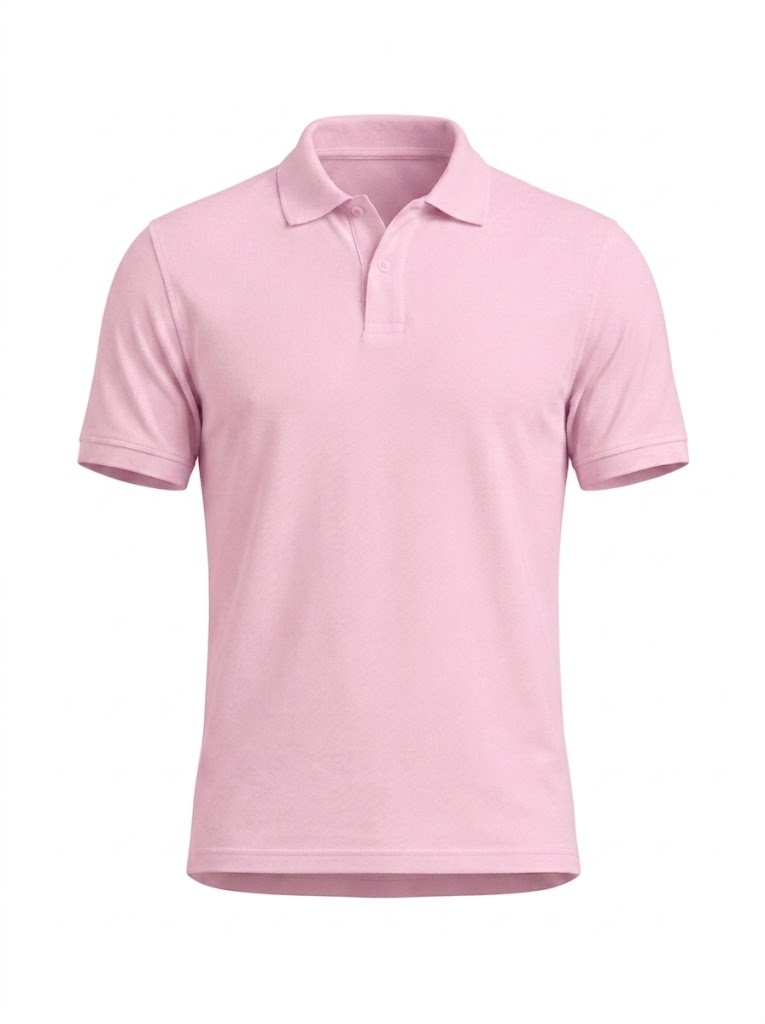 Polo Manga Corta Rosa