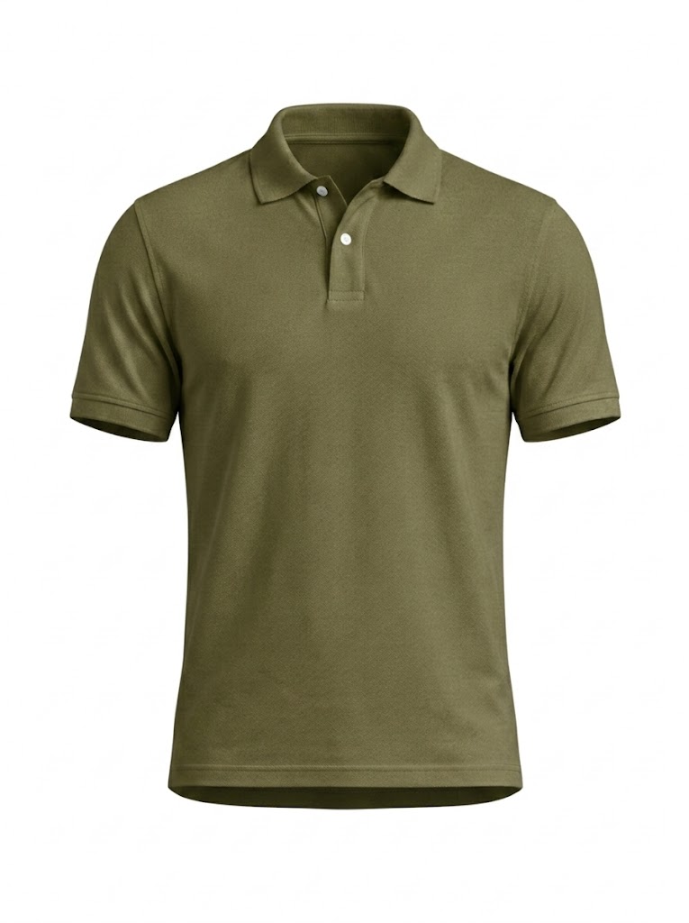 Polo Manga Corta Verde Militar