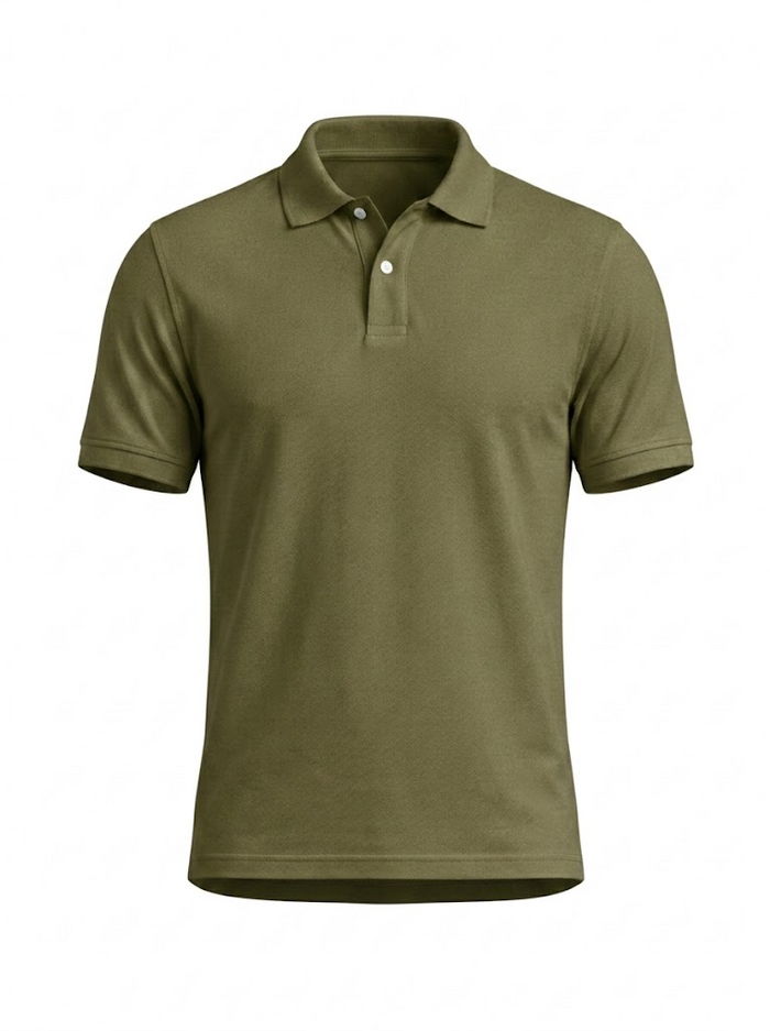 Polo Manga Corta Verde Militar