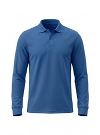 Polo Manga Larga Azul