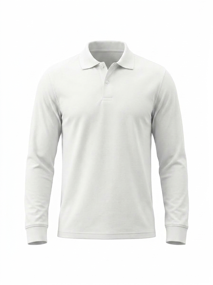 Polo Manga Larga Blanco