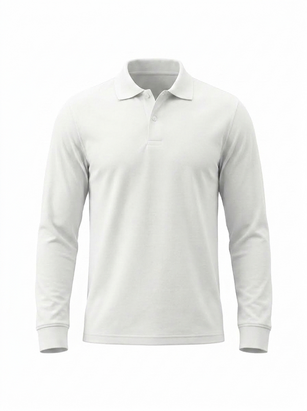 Polo Manga Larga Blanco