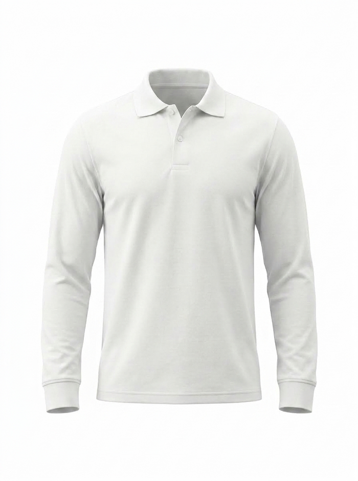 Polo Manga Larga Blanco