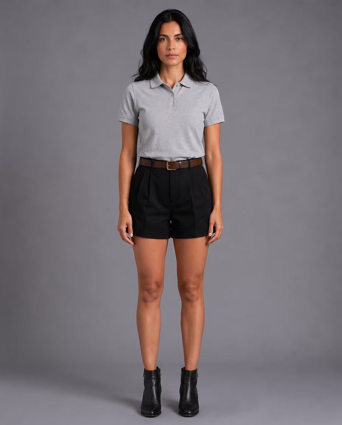 Polo Dama Gris Claro