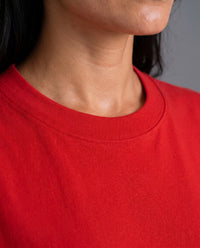 Camiseta Oversize Mujer Rojo