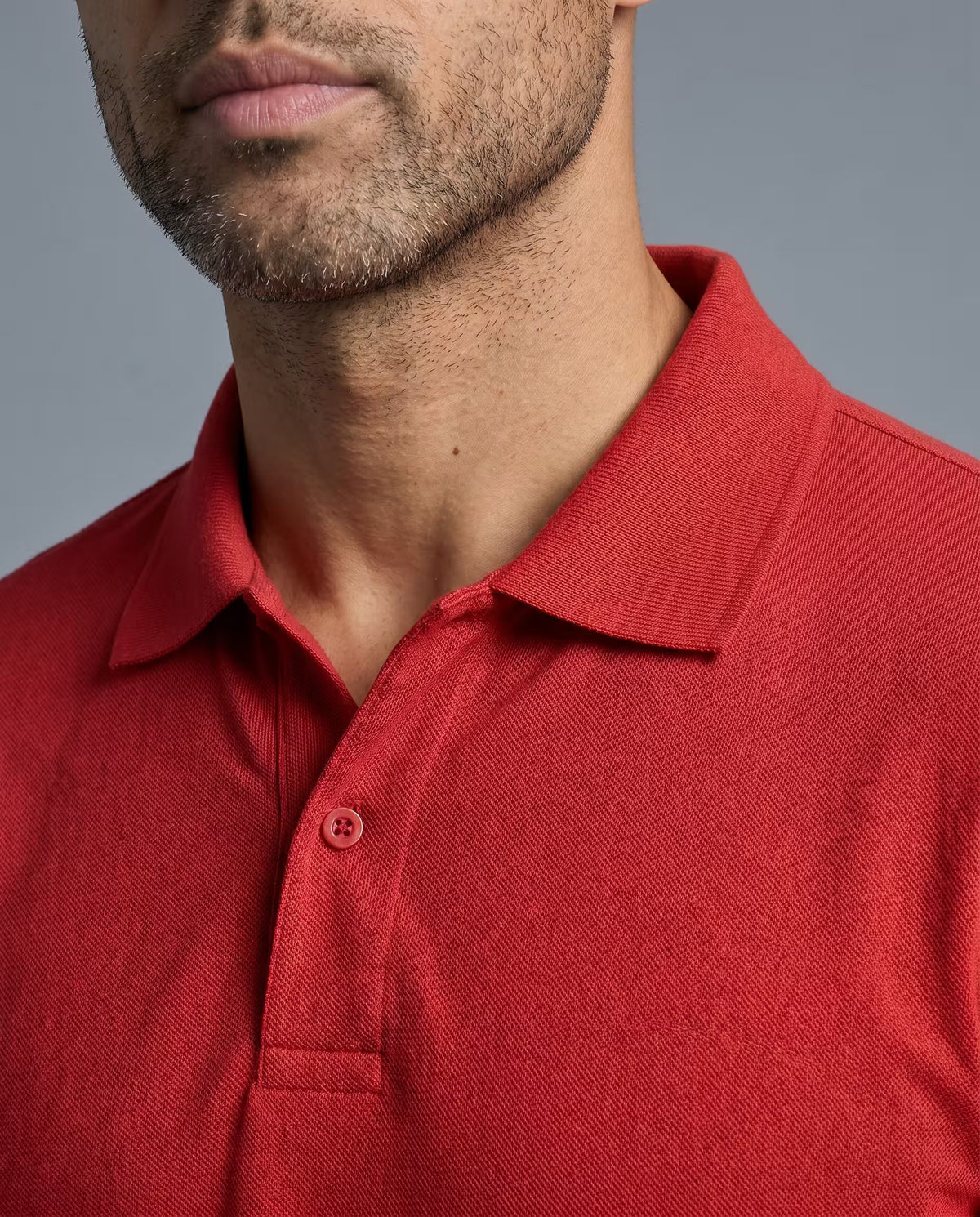 Polo Manga Larga Rojo