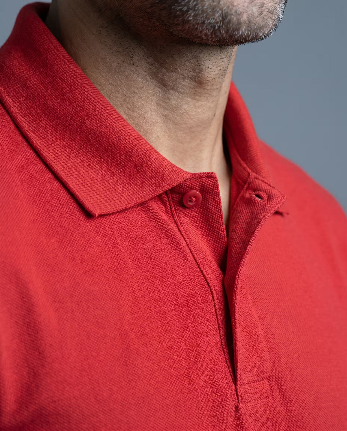 Polo Manga Larga Rojo