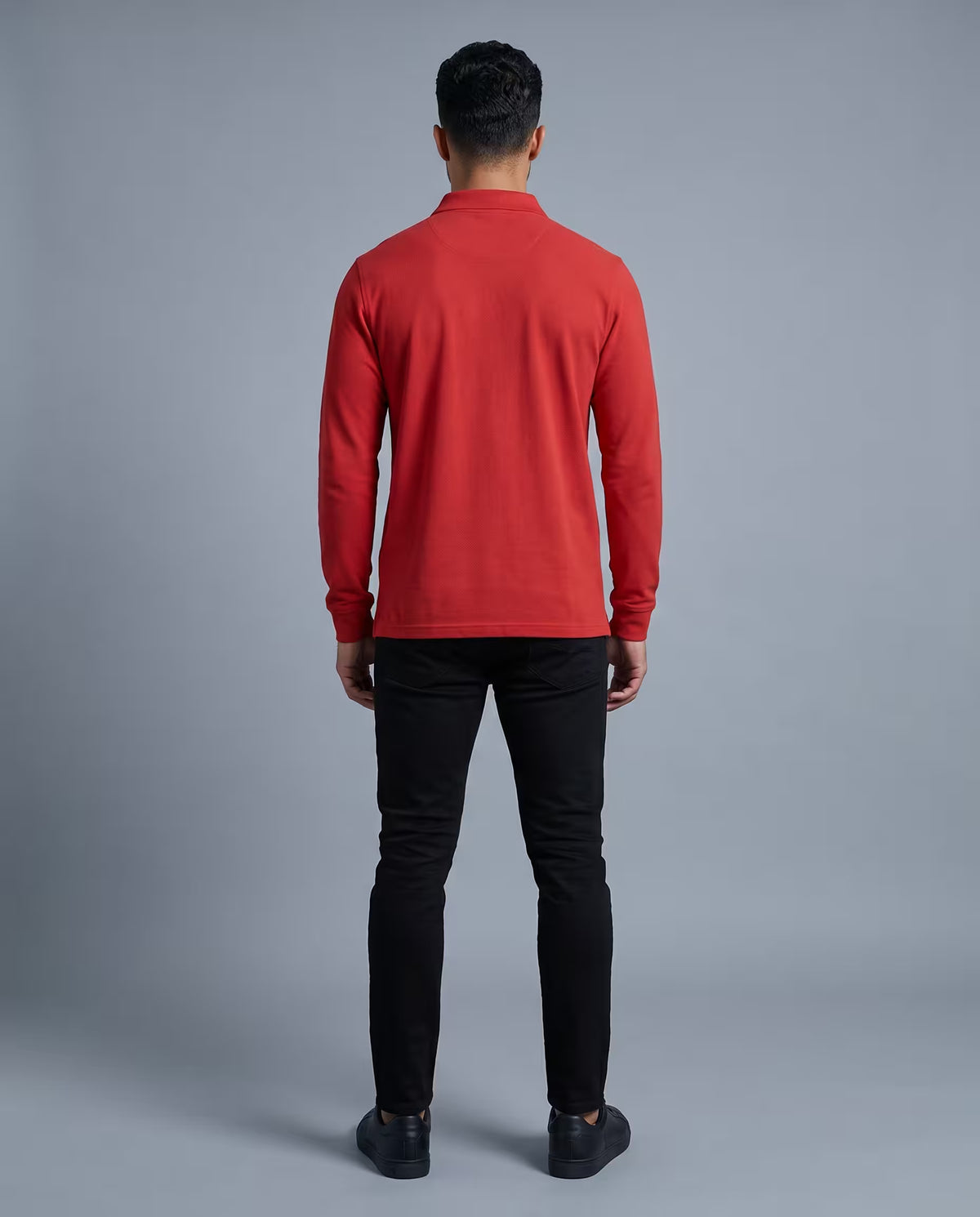 Polo Manga Larga Rojo
