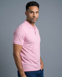 Polo Manga Corta Rosa