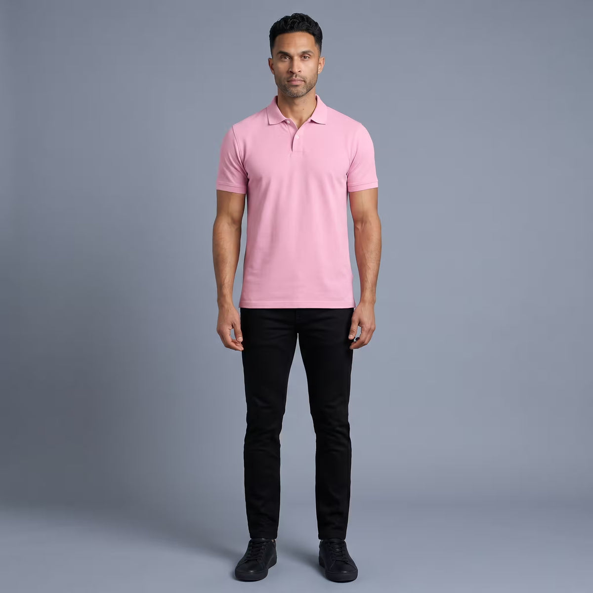 Polo Manga Corta Rosa