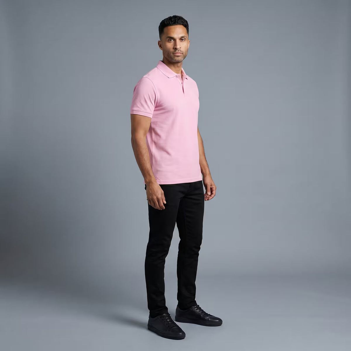 Polo Manga Corta Rosa